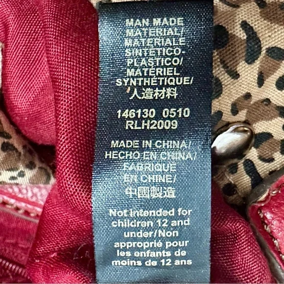 Relic Cherry Red Y2K Faux Leather Hobo Quilted Pocket Silver Accent Shoulder Bag - Picture 15 of 15